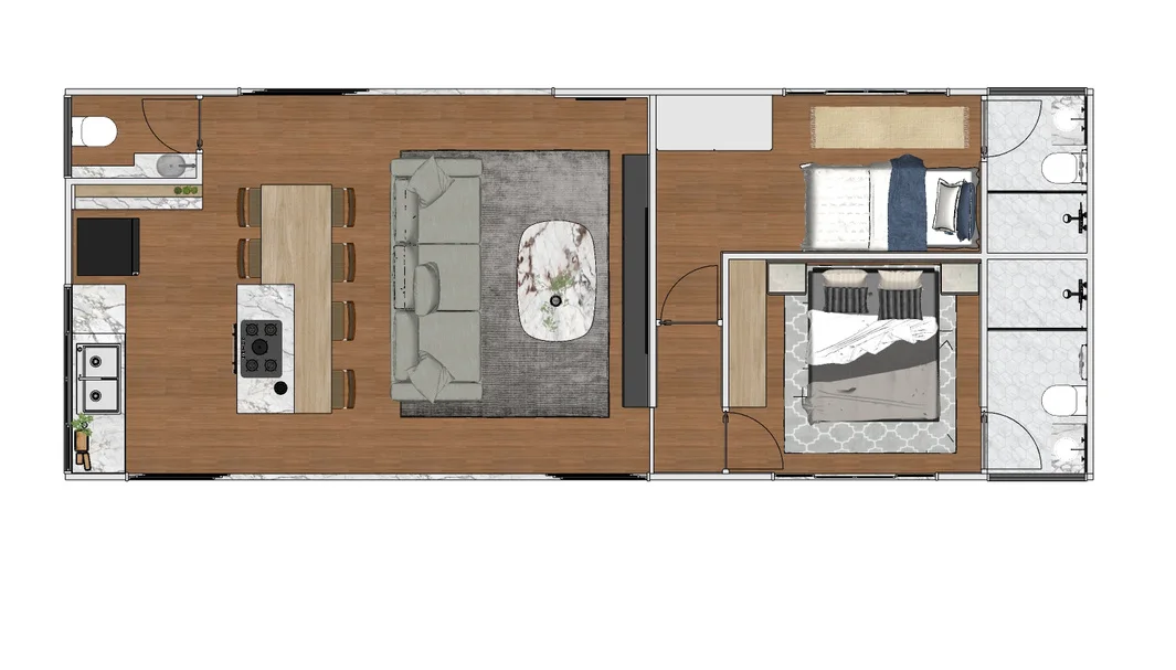 Planta baixa da Casa Modelo 02